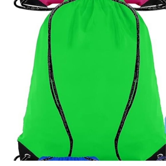 Drawstring Backpack Bags Sack Pack Cinch Tote Sport Storage Polyester Bag - Picture 1 of 7